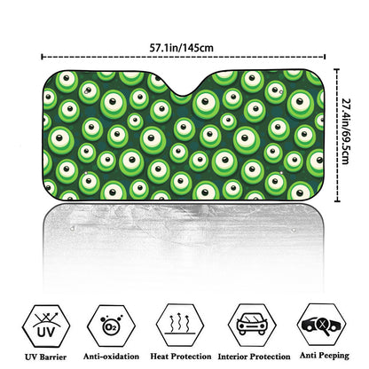 Monster Eyes Pattern Print Car Windshield Sun Shade