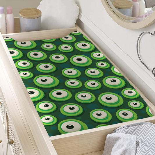 Monster Eyes Pattern Print Changing Pad Cover