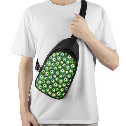 Monster Eyes Pattern Print Chest Bag