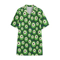 Monster Eyes Pattern Print Cotton Hawaiian Shirt