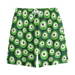 Monster Eyes Pattern Print Cotton Shorts