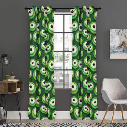 Monster Eyes Pattern Print Curtain