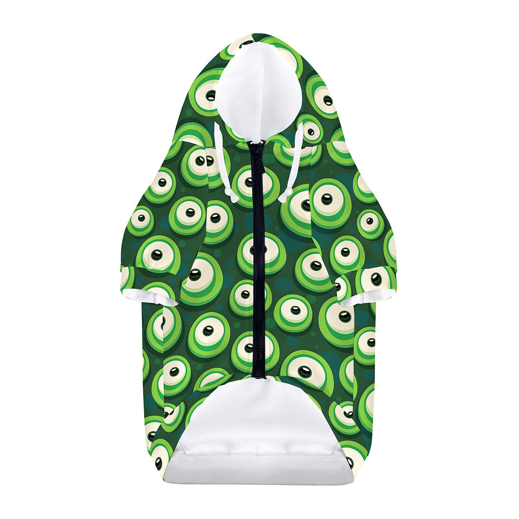 Monster Eyes Pattern Print Dog Zip Up Hoodie