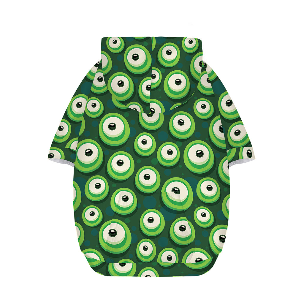 Monster Eyes Pattern Print Dog Zip Up Hoodie
