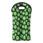 Monster Eyes Pattern Print Double Neoprene Wine Tote