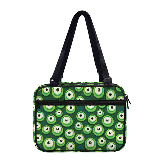 Monster Eyes Pattern Print Double Strap Bible Bag