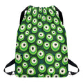 Monster Eyes Pattern Print Drawstring Backpack