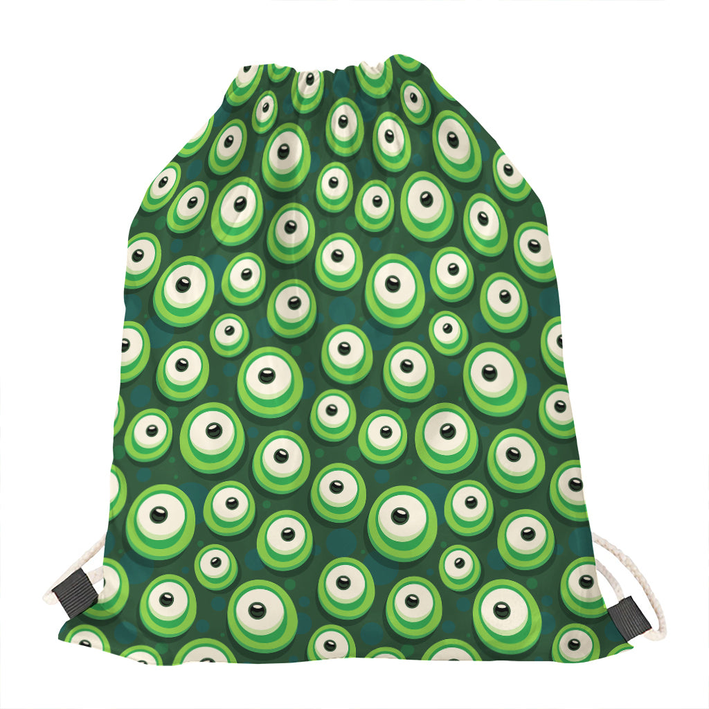 Monster Eyes Pattern Print Drawstring Bag