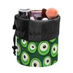 Monster Eyes Pattern Print Drawstring Makeup Bag