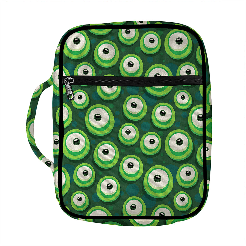 Monster Eyes Pattern Print Front Pocket Bible Bag