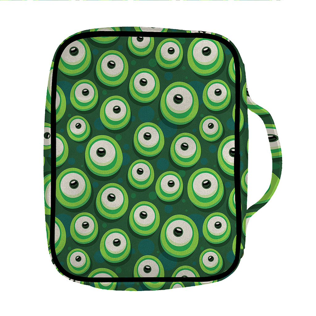 Monster Eyes Pattern Print Front Pocket Bible Bag