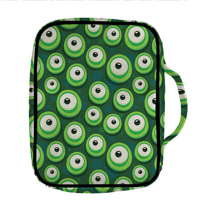 Monster Eyes Pattern Print Front Pocket Bible Bag