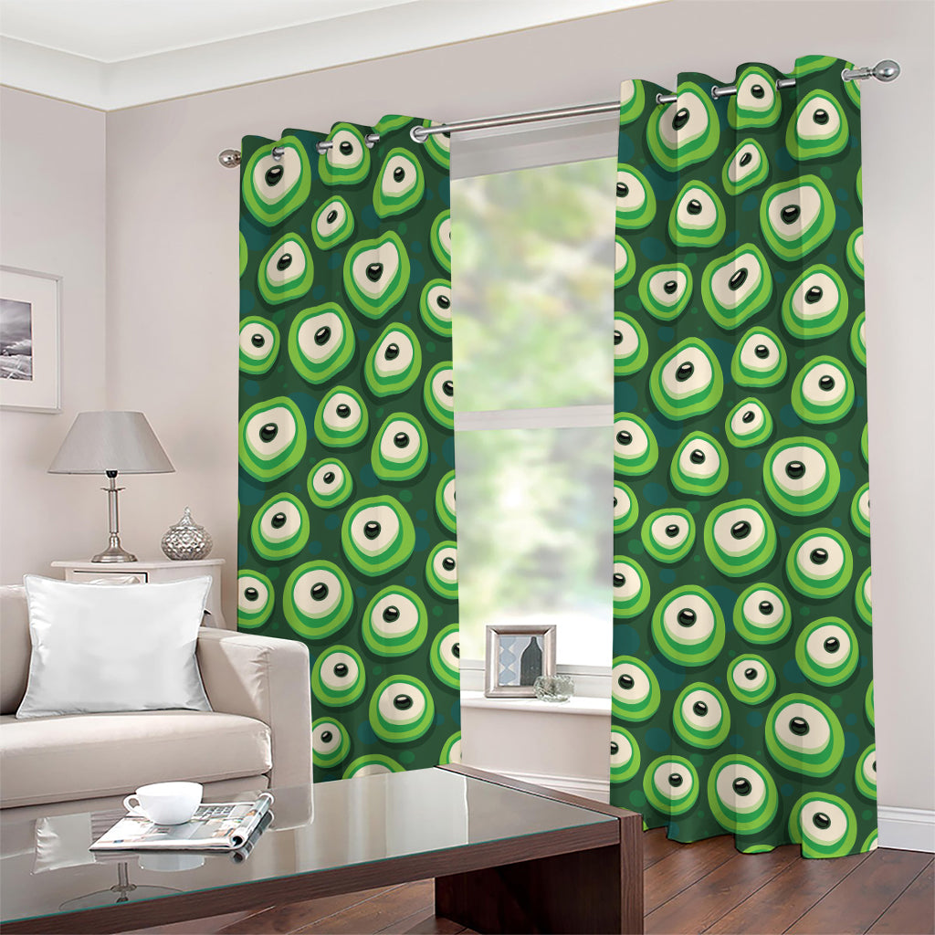 Monster Eyes Pattern Print Grommet Curtains