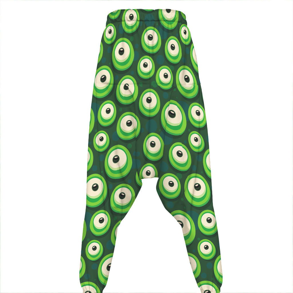 Monster Eyes Pattern Print Hammer Pants