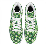 Monster Eyes Pattern Print High Top Leather Sneakers