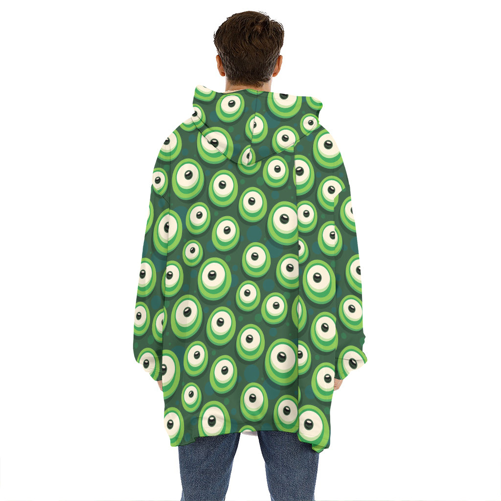 Monster Eyes Pattern Print Hoodie Blanket