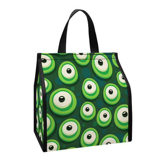 Monster Eyes Pattern Print Insulated Lunch Tote