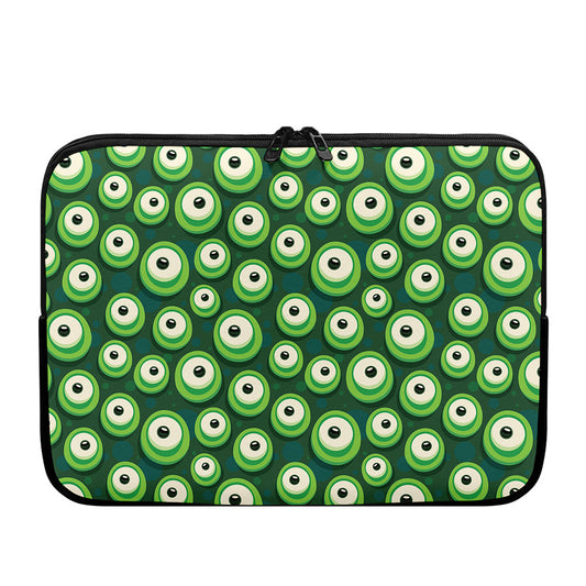 Monster Eyes Pattern Print Laptop Sleeve