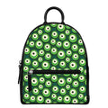 Monster Eyes Pattern Print Leather Backpack