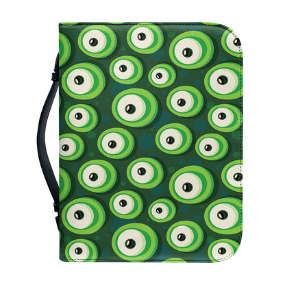 Monster Eyes Pattern Print Leather Bible Cover