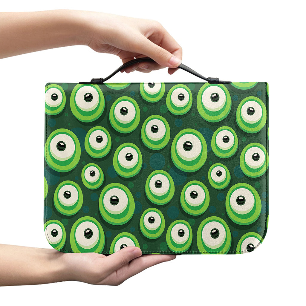 Monster Eyes Pattern Print Leather Bible Cover