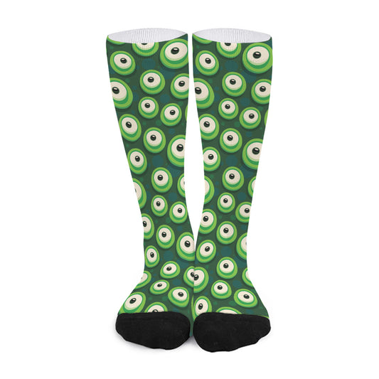 Monster Eyes Pattern Print Long Socks