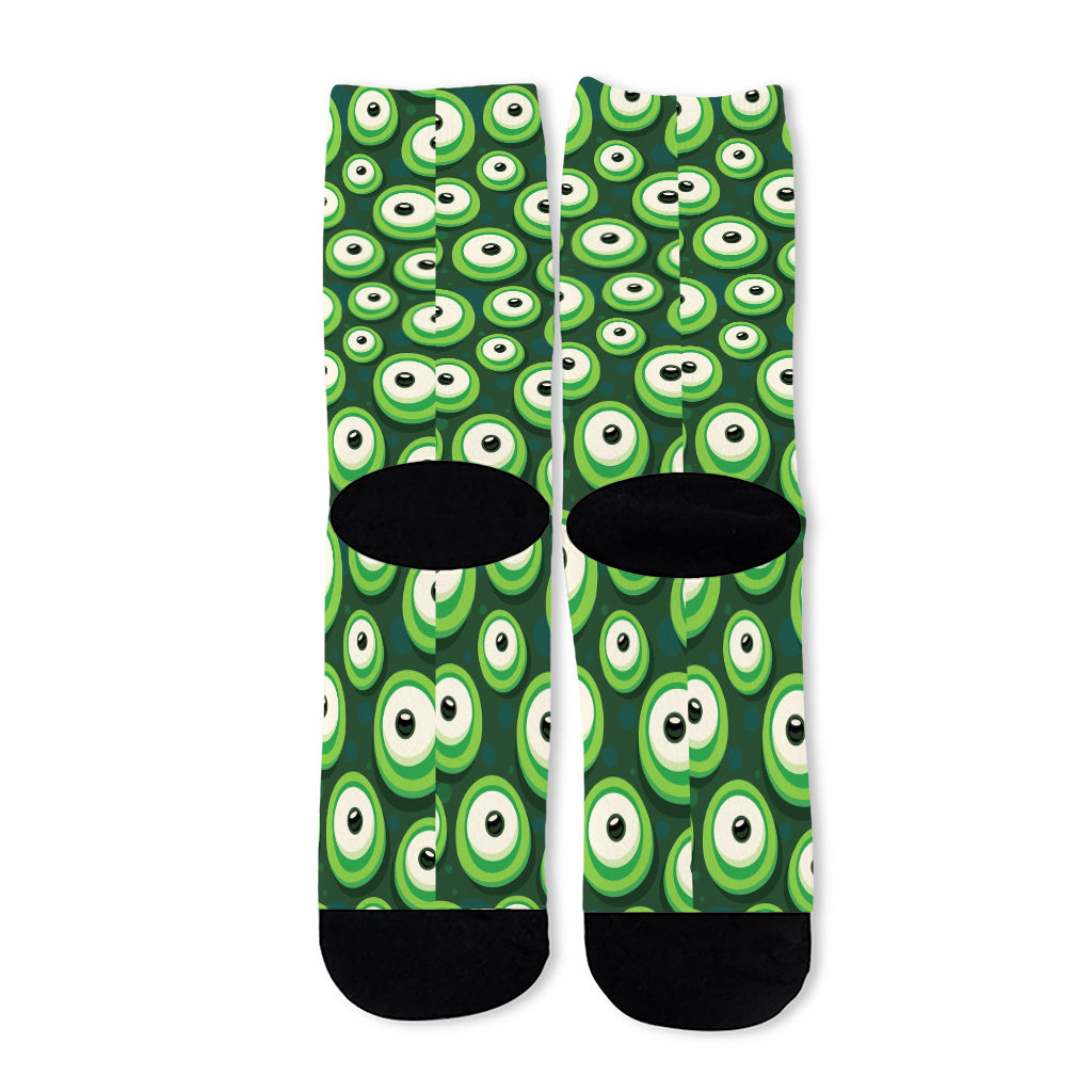 Monster Eyes Pattern Print Long Socks