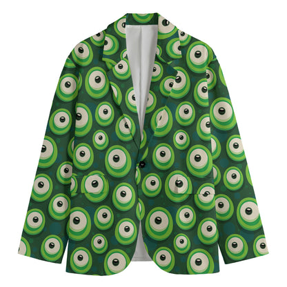 Monster Eyes Pattern Print Men's Blazer