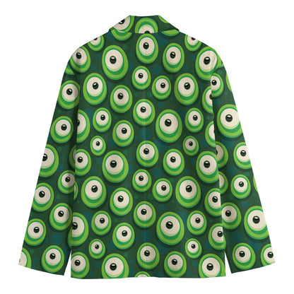 Monster Eyes Pattern Print Men's Blazer