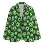 Monster Eyes Pattern Print Men's Cotton Blazer