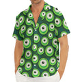 Monster Eyes Pattern Print Men's Deep V-Neck Shirt