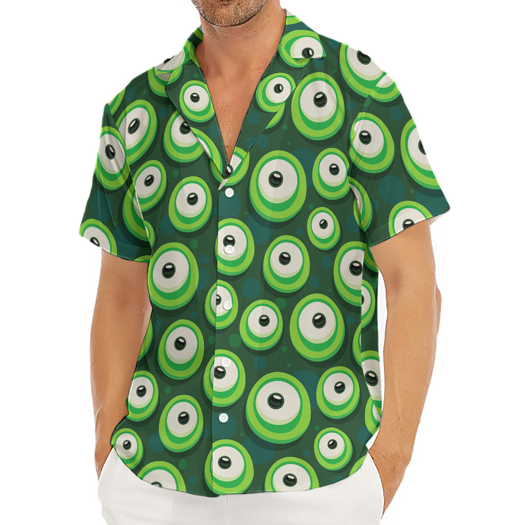 Monster Eyes Pattern Print Men's Deep V-Neck Shirt