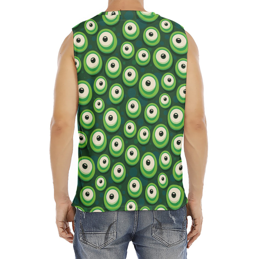 Monster Eyes Pattern Print Men's Fitness Tank Top