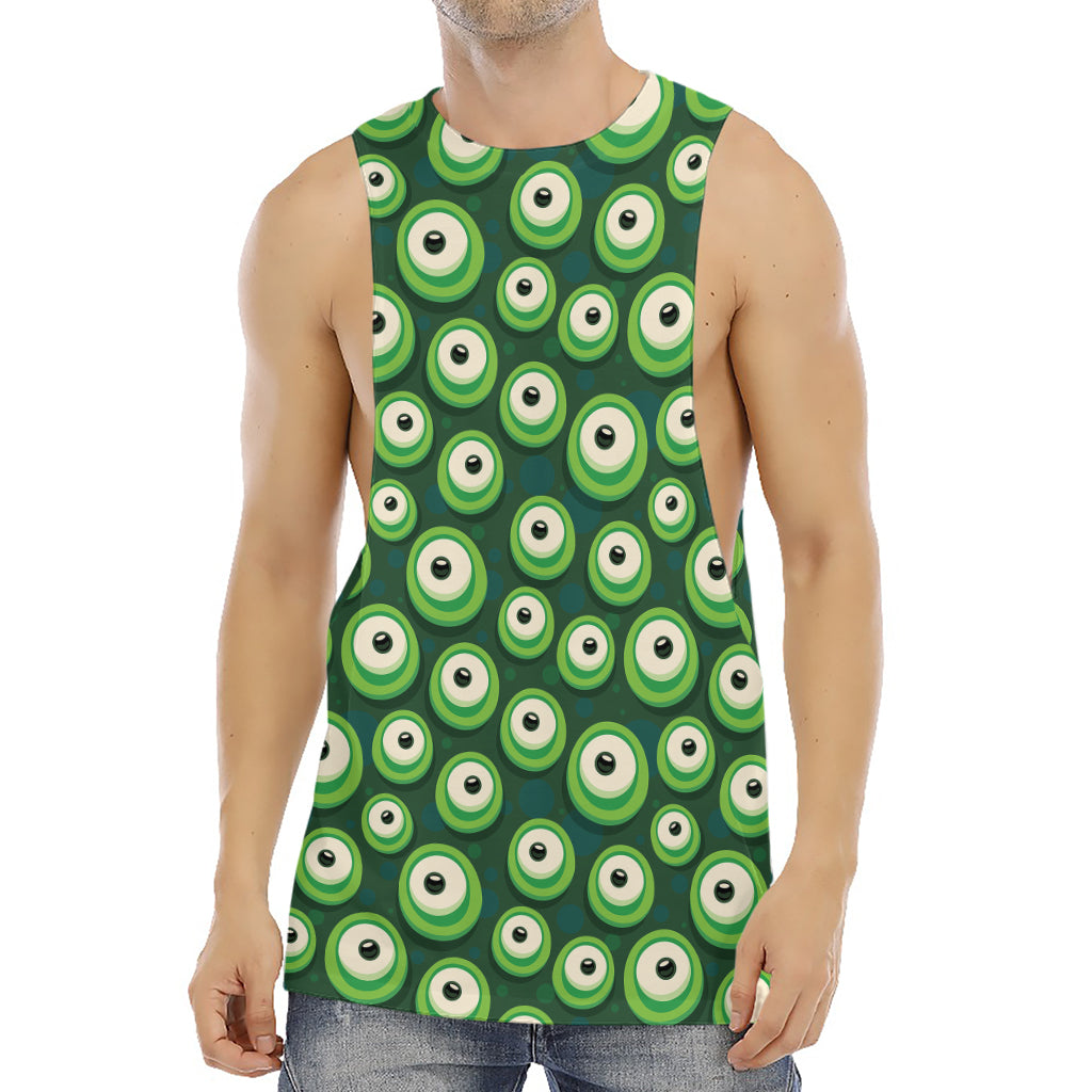 Monster Eyes Pattern Print Men's Muscle Tank Top