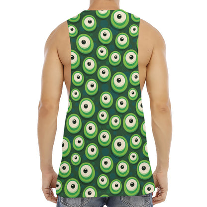 Monster Eyes Pattern Print Men's Muscle Tank Top
