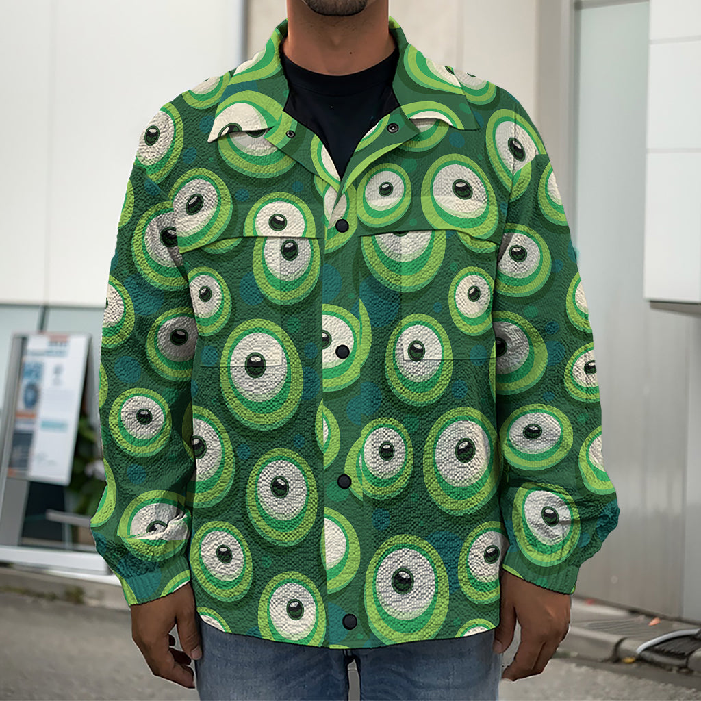 Monster Eyes Pattern Print Men's Shirt Jacket