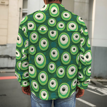 Monster Eyes Pattern Print Men's Shirt Jacket
