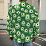 Monster Eyes Pattern Print Men's Shirt Jacket