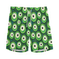 Monster Eyes Pattern Print Men's Athletic Shorts