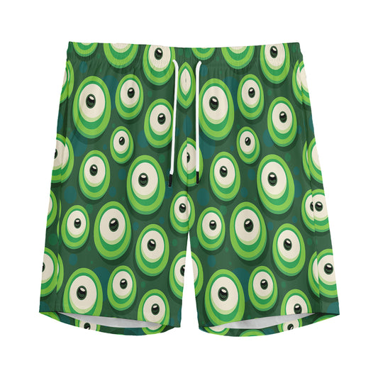 Monster Eyes Pattern Print Men's Sports Shorts