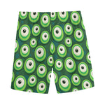 Monster Eyes Pattern Print Men's Sports Shorts