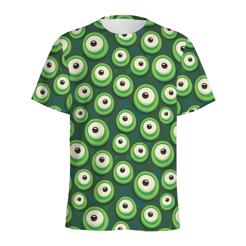 Monster Eyes Pattern Print Men's Sports T-Shirt