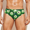Monster Eyes Pattern Print Men's Swim Briefs