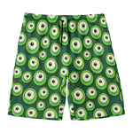 Monster Eyes Pattern Print Men's Swim Trunks