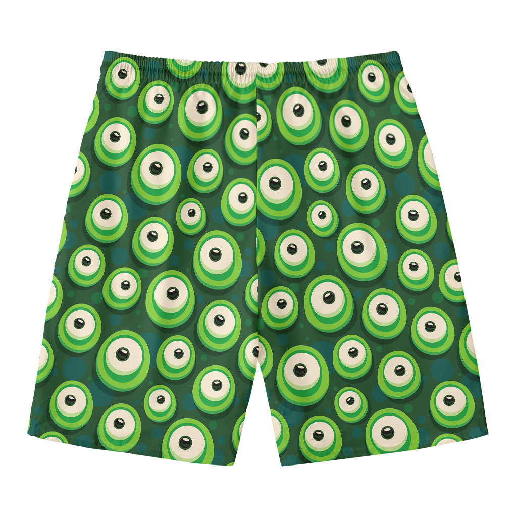 Monster Eyes Pattern Print Men's Swim Trunks