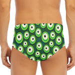 Monster Eyes Pattern Print Men's Triangle Swim Briefs