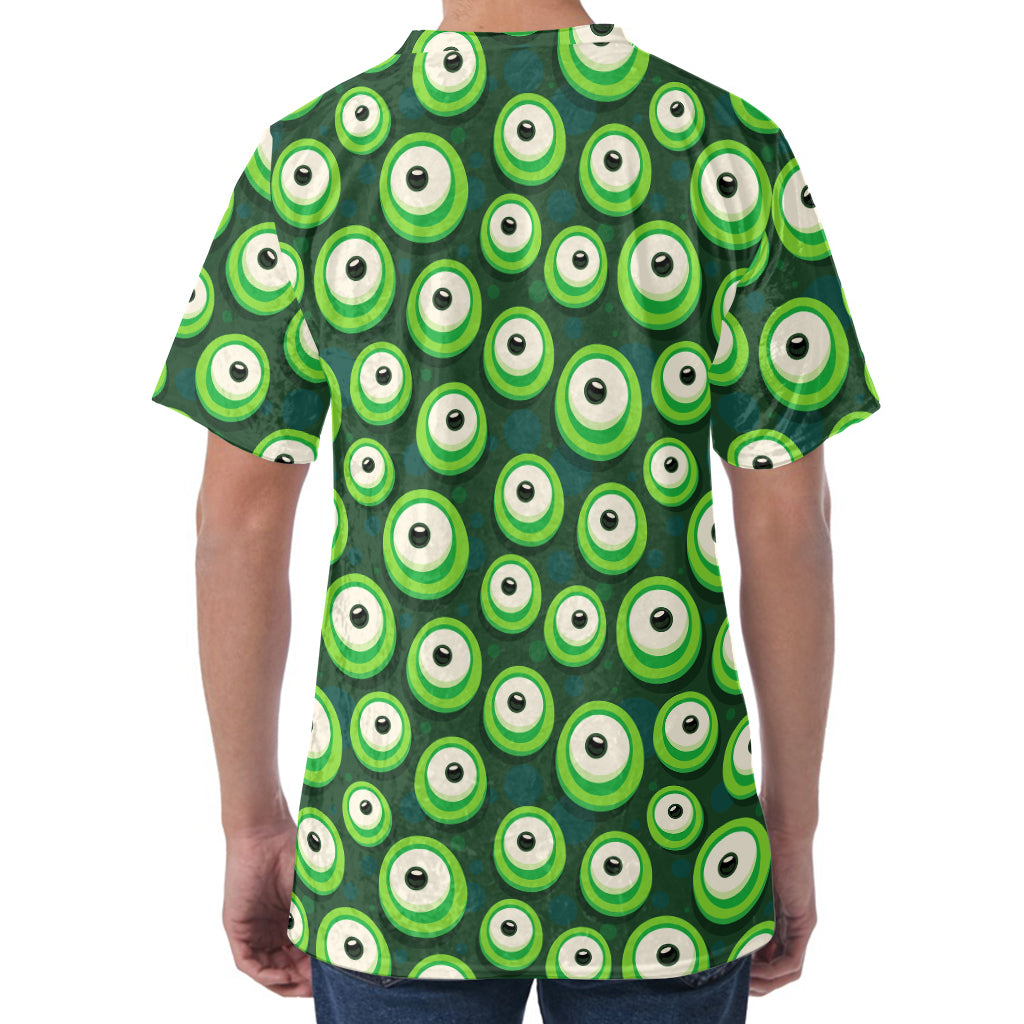 Monster Eyes Pattern Print Men's Velvet T-Shirt