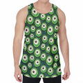 Monster Eyes Pattern Print Men's Velvet Tank Top