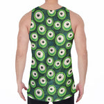 Monster Eyes Pattern Print Men's Velvet Tank Top