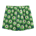 Monster Eyes Pattern Print Mesh Shorts